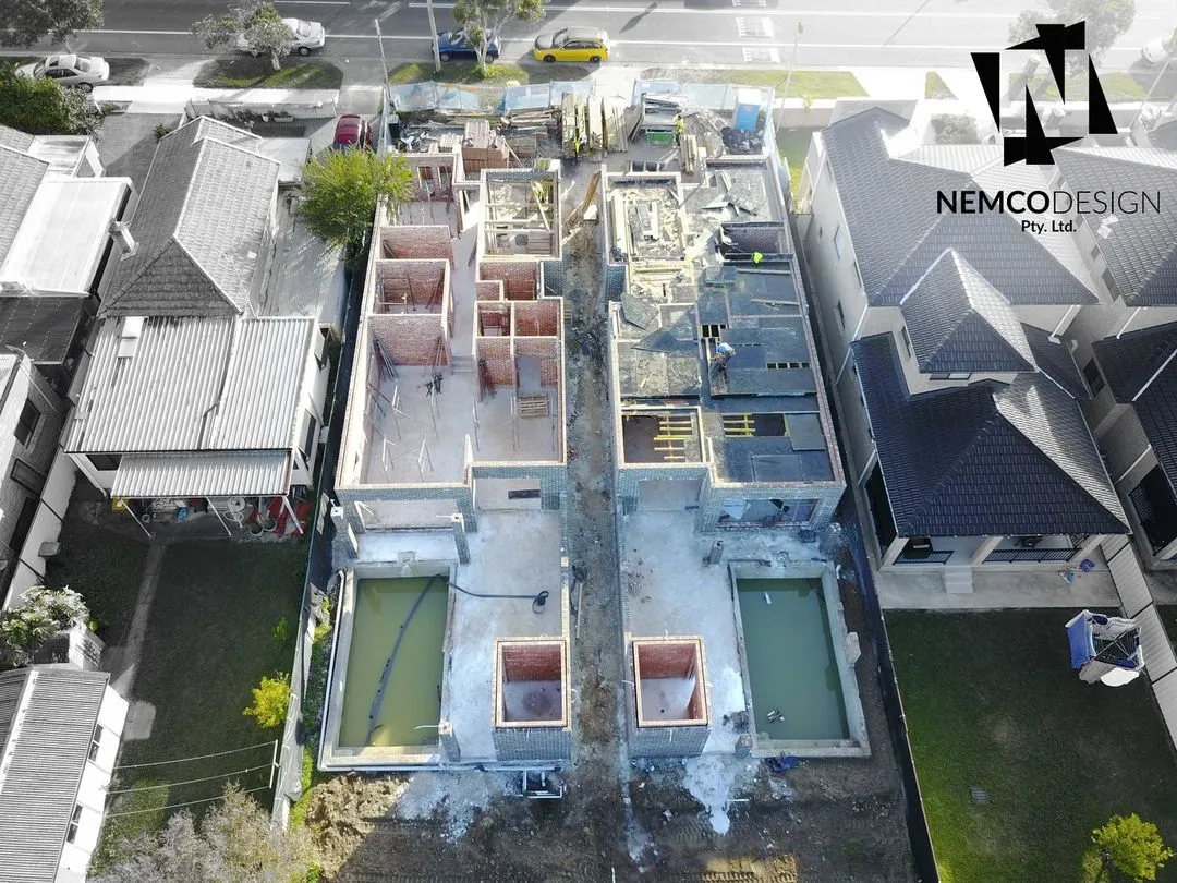 Duplex pour and excavations.